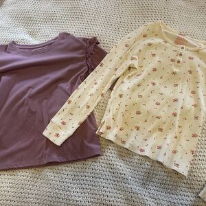 Cat & Jack Fall long sleeve girls size 10 bundle - 2 tops. Worn once each